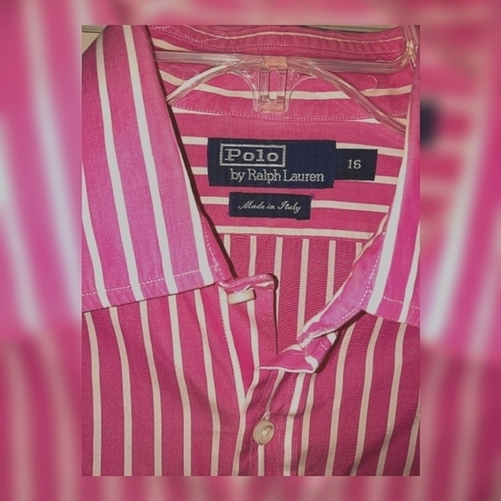 Ralph Lauren MADE IN ITALY‎ Mens Dress Shirt Size 16